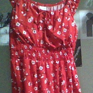 red flower dress